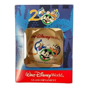 Walt Disney World Celebrate the Future Hand in Hand 2000 Glass Ornament